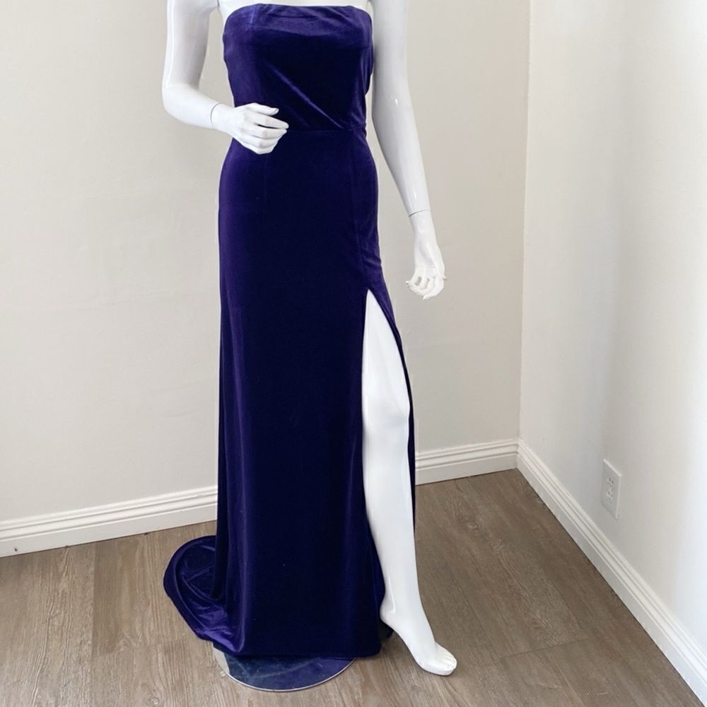 Dolls Kill Brand Unholy Purple Majesty 3-piece Maxi Dress Set w Train & Slit